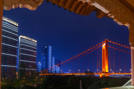Hubei Wuhan Night Sceneryのeditorial素材