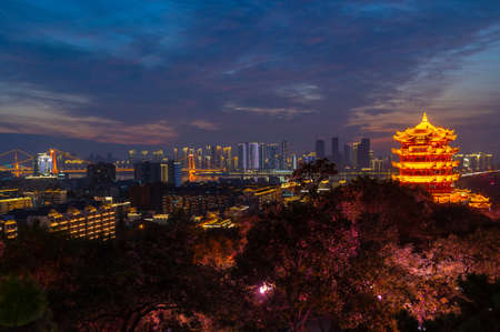 Hubei Wuhan Night Sceneryのeditorial素材