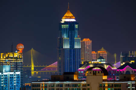 Hubei Wuhan Night Sceneryのeditorial素材