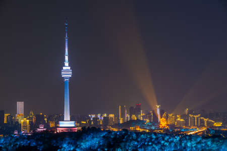Hubei Wuhan Night Sceneryのeditorial素材