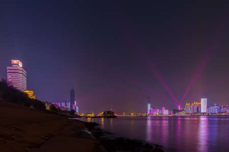 Hubei Wuhan Night Sceneryのeditorial素材