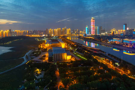 Hubei Wuhan Night Sceneryのeditorial素材