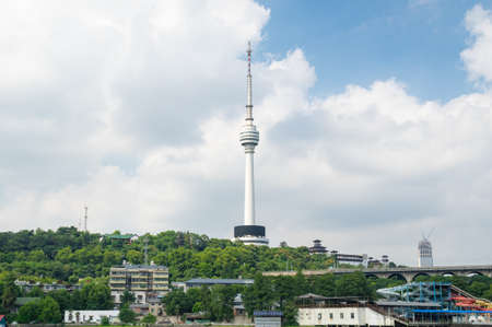 Hubei Wuhan summer city skyline sceneryのeditorial素材