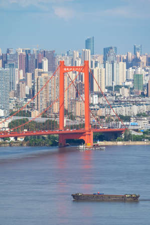 Hubei Wuhan summer city skyline sceneryのeditorial素材