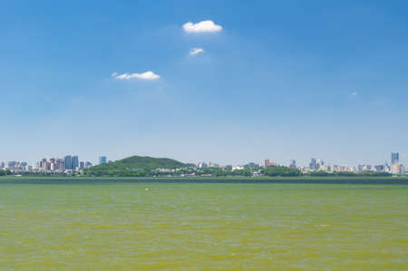 Summer scenery of East Lake Tourism Scenic Area in Wuhan, Hubeiの写真素材