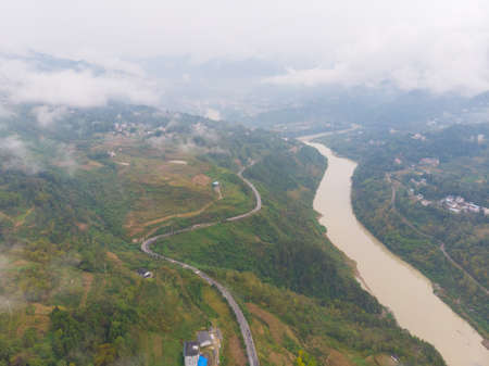 Autumn scenery in Enshi Tujia and Miao Autonomous Prefecture, Hubeiの写真素材