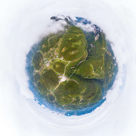 Autumn scenery of the Dixin Valley Scenic Area in Enshi, Hubeiの写真素材