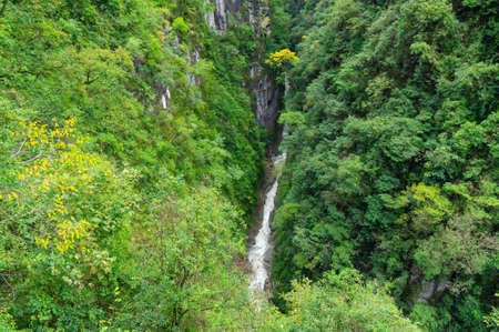 Autumn scenery of the Dixin Valley Scenic Area in Enshi, Hubeiの写真素材