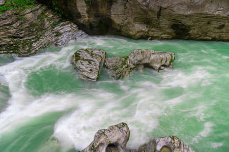 Autumn scenery of the Dixin Valley Scenic Area in Enshi, Hubeiの写真素材