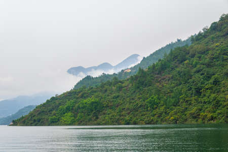 Autumn scenery of Jianshiye Three Gorges Scenic Area in Enshi, Hubeiの写真素材