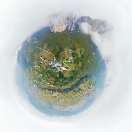 Autumn scenery of Enshi Grand Canyon Scenic Area, Hubeiの写真素材