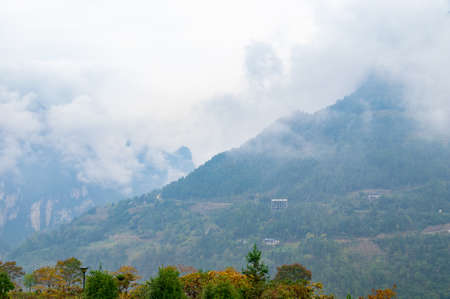 Autumn scenery of Enshi Grand Canyon Scenic Area, Hubeiの写真素材