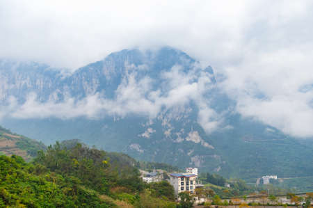 Autumn scenery of Enshi Grand Canyon Scenic Area, Hubeiの写真素材