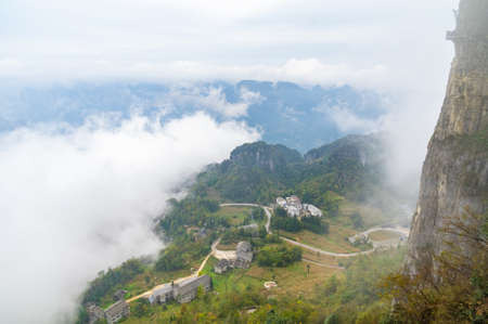 Autumn scenery of Enshi Grand Canyon Scenic Area, Hubeiの写真素材