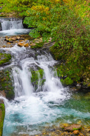 Autumn scenery of Muyuxiangxiyuan Scenic Area in Shennongjia, Hubeiの写真素材