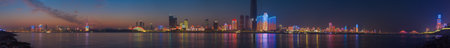 Wuhan city skyline scenery in Hubei