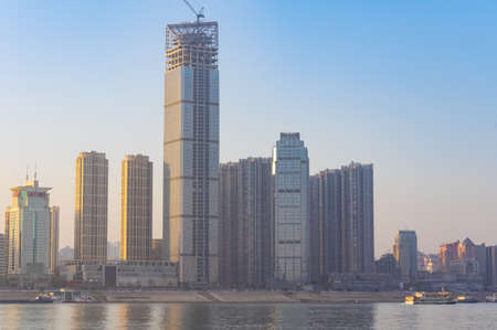 Wuhan city skyline scenery in Hubeiのeditorial素材