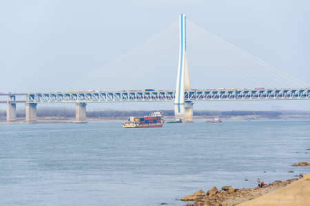 Wuhan city skyline scenery in Hubeiのeditorial素材