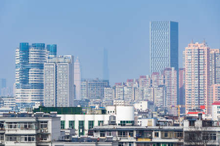 Wuhan city skyline scenery in Hubei