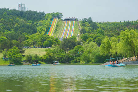 Early summer scenery of Mulan Grassland Scenic Area in Wuhan, Hubei