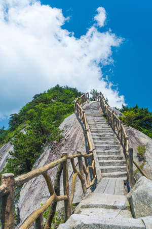 Early summer scenery of Dabie Mountain Bodaofeng Scenic Area in Luotian, Huanggang, Hubeiの写真素材