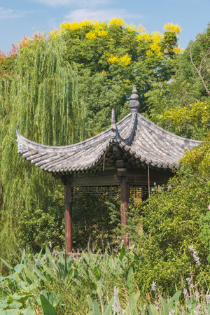 Summer scenery of Hubei Wuhan Garden Expo Parkの写真素材