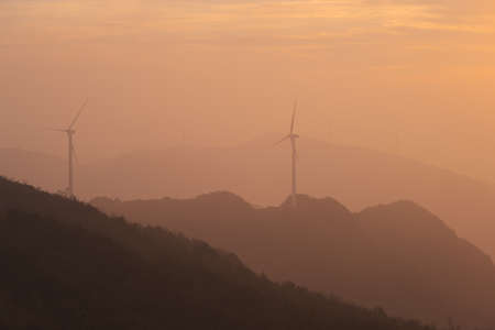 Huangmaojian scenery of Dabie Mountain, Xinyang County, Henanの写真素材