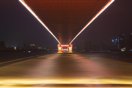 Scenery of the Yangtze River Bridge in Wuhan, Hubei