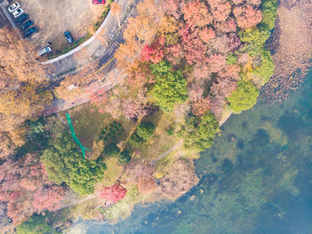 The scenery of Donghu Scenic Area in Wuhan, Hubei in late autumn and early winterの写真素材