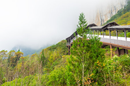 Autumn scenery of Enshi Grand Canyon Scenic Area, Hubeiの写真素材
