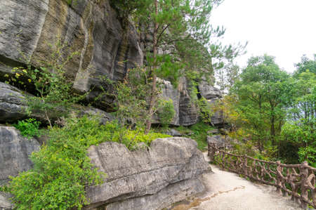 Scenery of Enshi Suobuya Stone Forest Scenic Area, Hubeiの写真素材