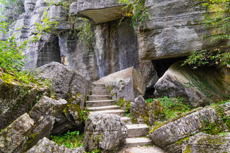 Scenery of Enshi Suobuya Stone Forest Scenic Area, Hubeiの写真素材
