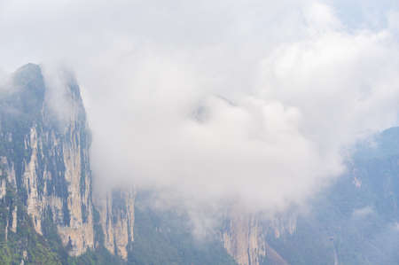 Autumn scenery of Qingjiangye Three Gorges Scenic Area at Jianshi, Enshi, Hubeiの写真素材