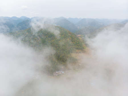 Autumn scenery of Qingjiangye Three Gorges Scenic Area at Jianshi, Enshi, Hubei