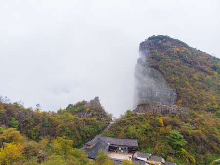 Autumn scenery of Enshi Grand Canyon Scenic Area, Hubeiのeditorial素材
