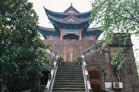 Scenery of Qingchuan Pavilion Park in Hanyang, Wuhan, Hubeiのeditorial素材