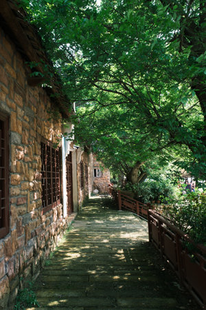 Spring scenery of Huangpi Mulan Yunwu Mountain in Wuhan, Hubeiのeditorial素材