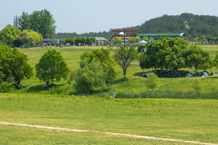 Spring scenery of Huangpi Mulan Yunwu Mountain in Wuhan, Hubeiのeditorial素材
