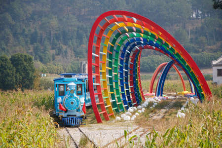 Autumn scenery of Mulan Grassland Scenic Area in Wuhan, Hubeiの写真素材