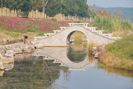 Autumn scenery of Mulan Grassland Scenic Area in Wuhan, Hubeiの写真素材