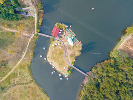 Autumn scenery of Mulan Grassland Scenic Area in Wuhan, Hubeiの写真素材