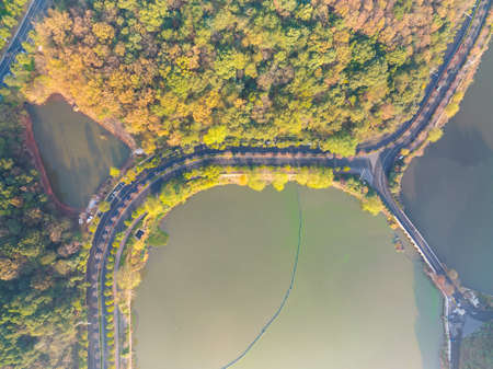 The scenery of Donghu Scenic Area in Wuhan, Hubei in late autumn and early winter
