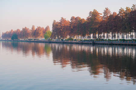 The scenery of Donghu Scenic Area in Wuhan, Hubei in late autumn and early winter