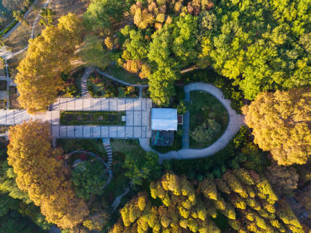 Autumn scenery of Jiefang Park in Wuhan, Hubeiの写真素材