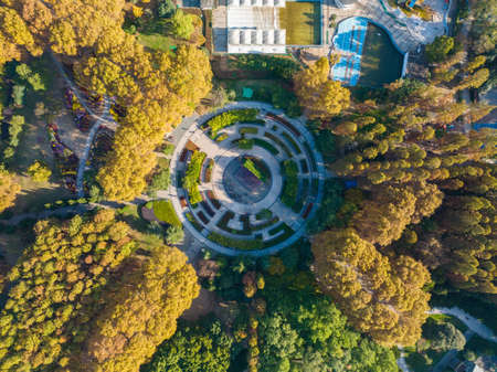 Autumn scenery of Jiefang Park in Wuhan, Hubeiの写真素材