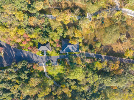 Autumn scenery of Wuhan Hanyang River Beach and Nan'anzui Parkの写真素材