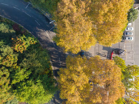 Autumn scenery of Shouyi Park in Wuchang, Wuhan, Hubeiの写真素材