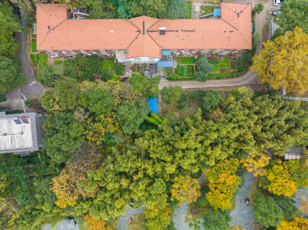 Autumn scenery of Shouyi Park in Wuchang, Wuhan, Hubeiの写真素材