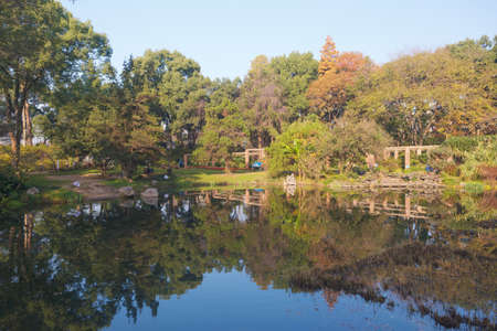 Autumn scenery in Wuhan Botanical Garden, Hubeiの写真素材