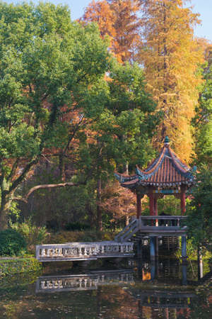 Autumn scenery in Wuhan Botanical Garden, Hubeiのeditorial素材